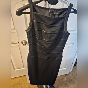 White House Black Market Little Black Textured Mini Dress